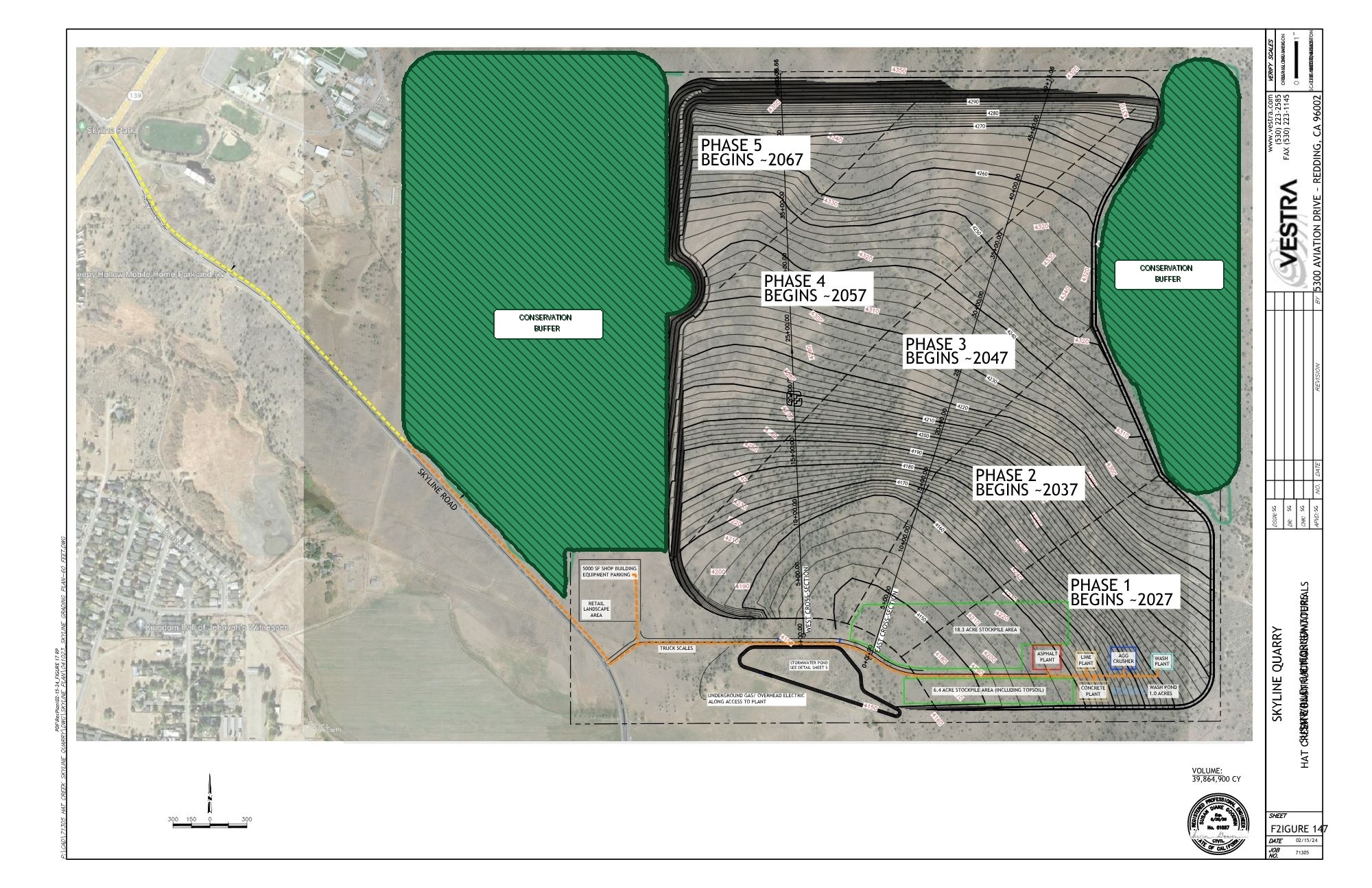 Phased site plan for Skyline Aggregate and Recycling